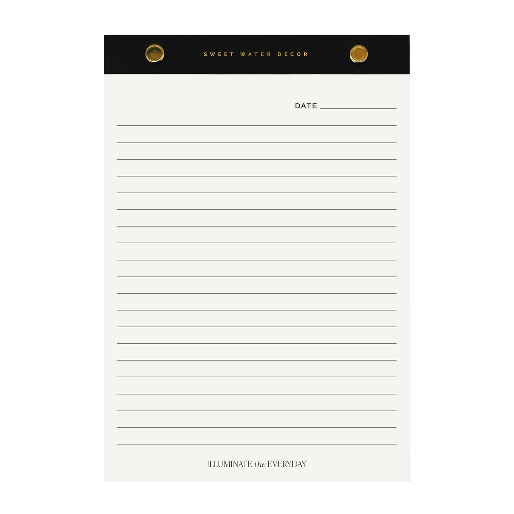 Gold Rivet Basic Notepad - Sweet Water Decor - Notepad