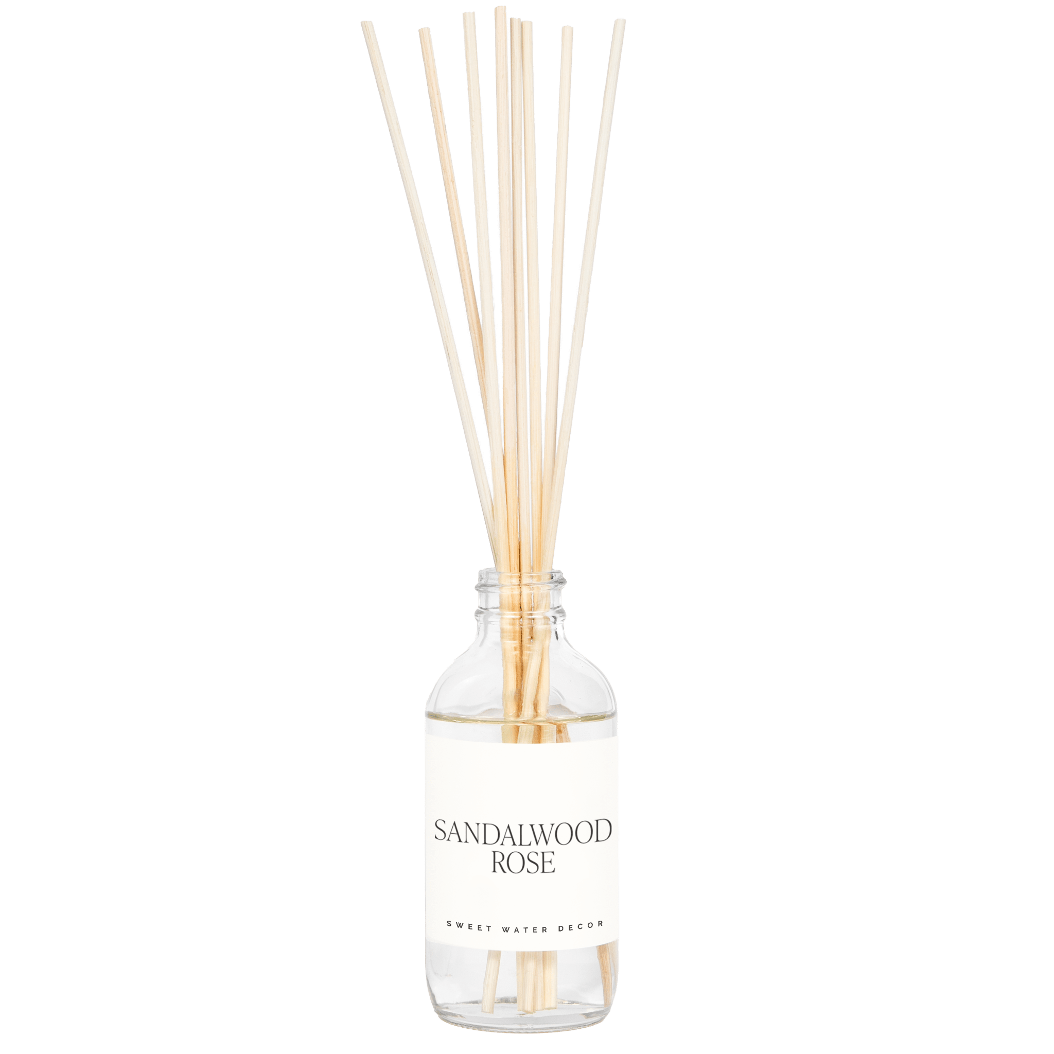Sandalwood Rose Clear Reed Diffuser - Sweet Water Decor - Reed Diffusers