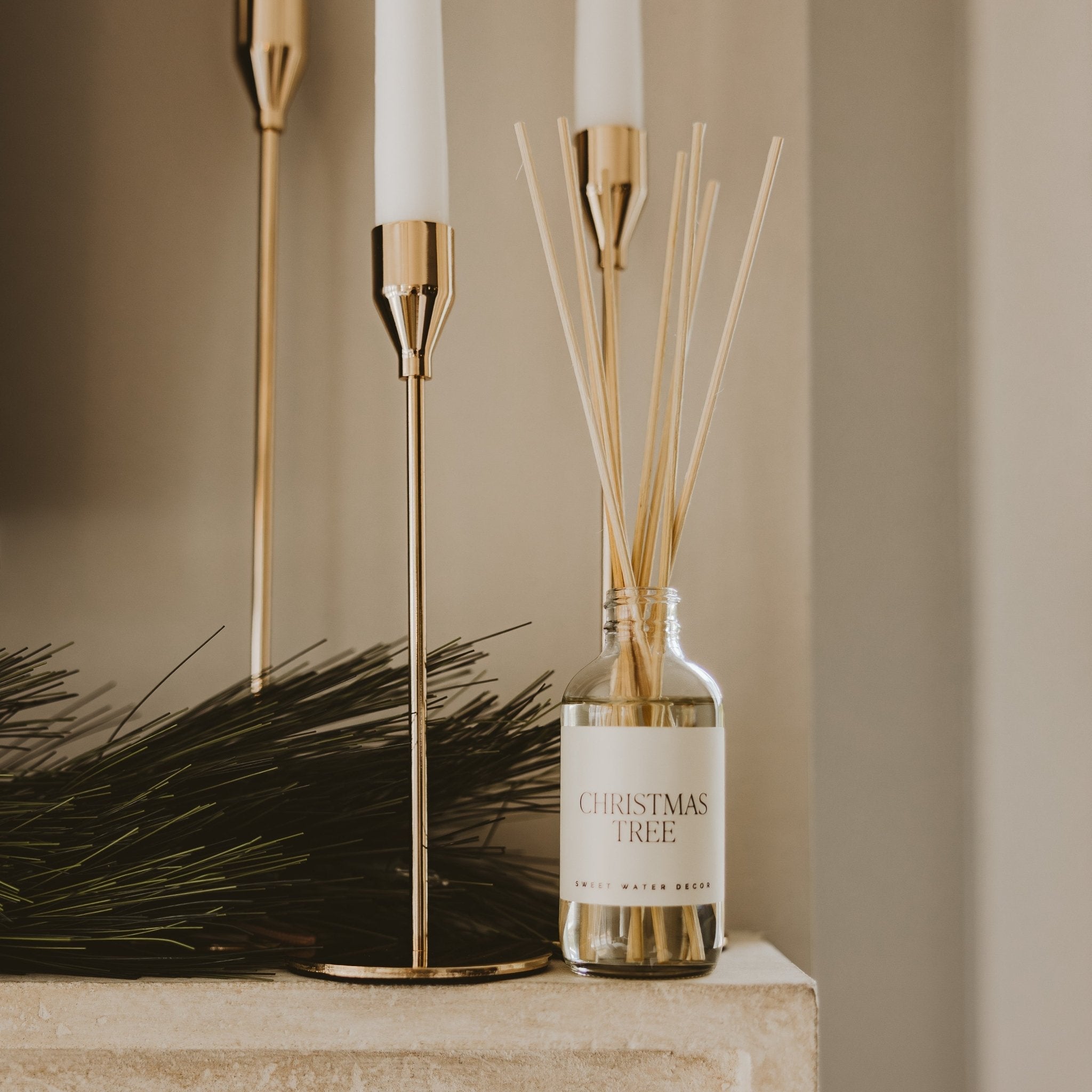 Christmas Tree Clear Reed Diffuser - Sweet Water Decor - Reed Diffusers