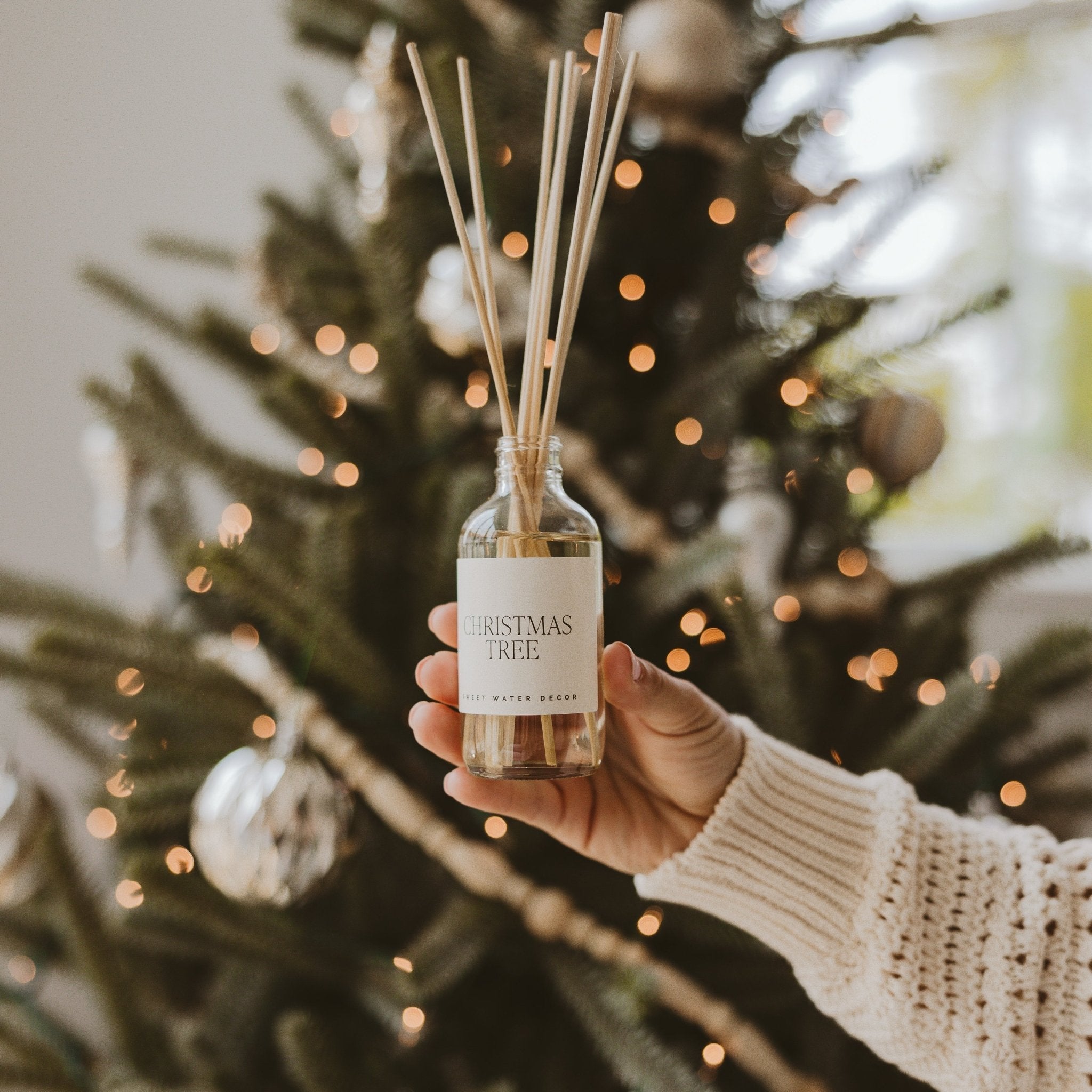 Christmas Tree Clear Reed Diffuser - Sweet Water Decor - Reed Diffusers