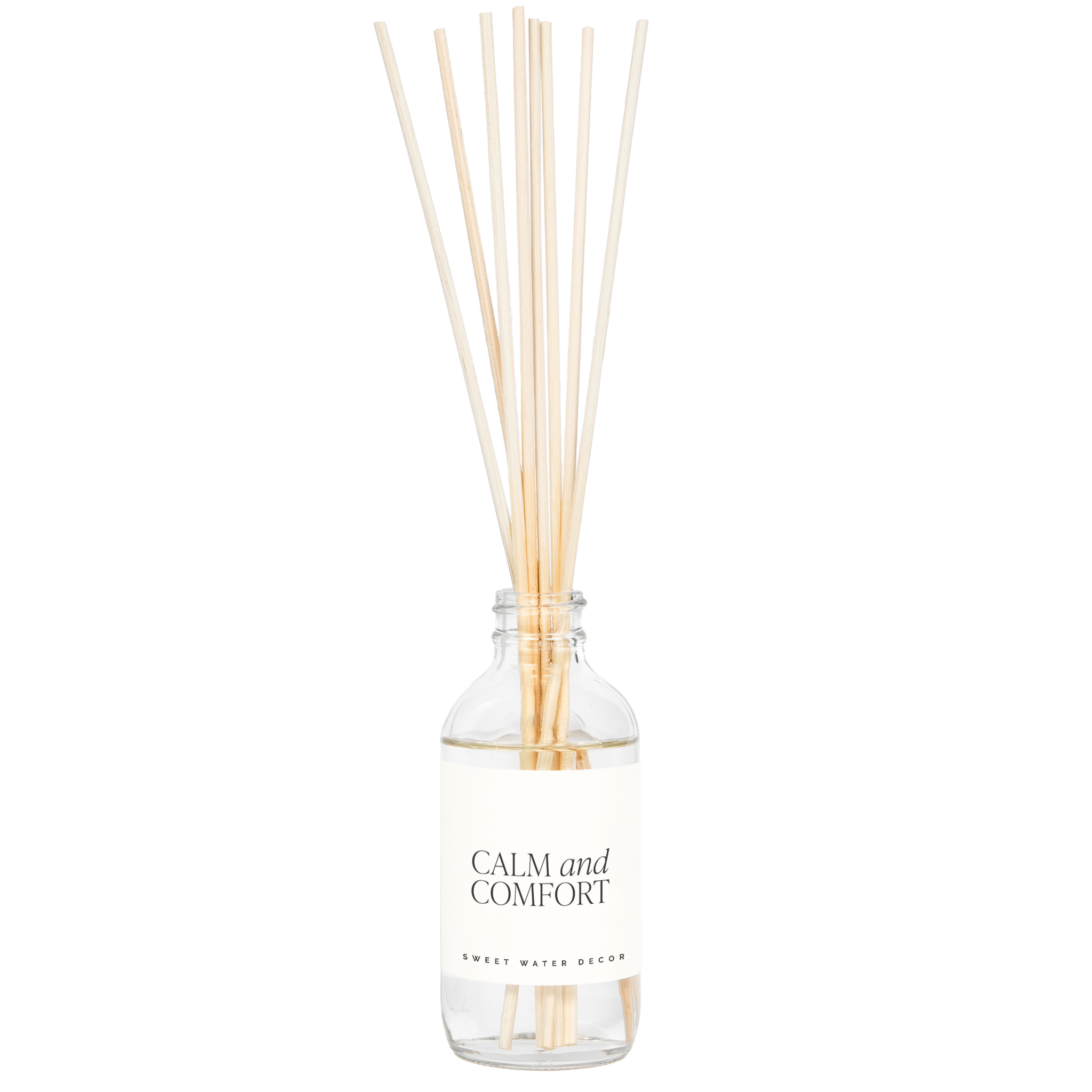 Calm and Comfort Clear Reed Diffuser - Sweet Water Decor - Reed Diffusers