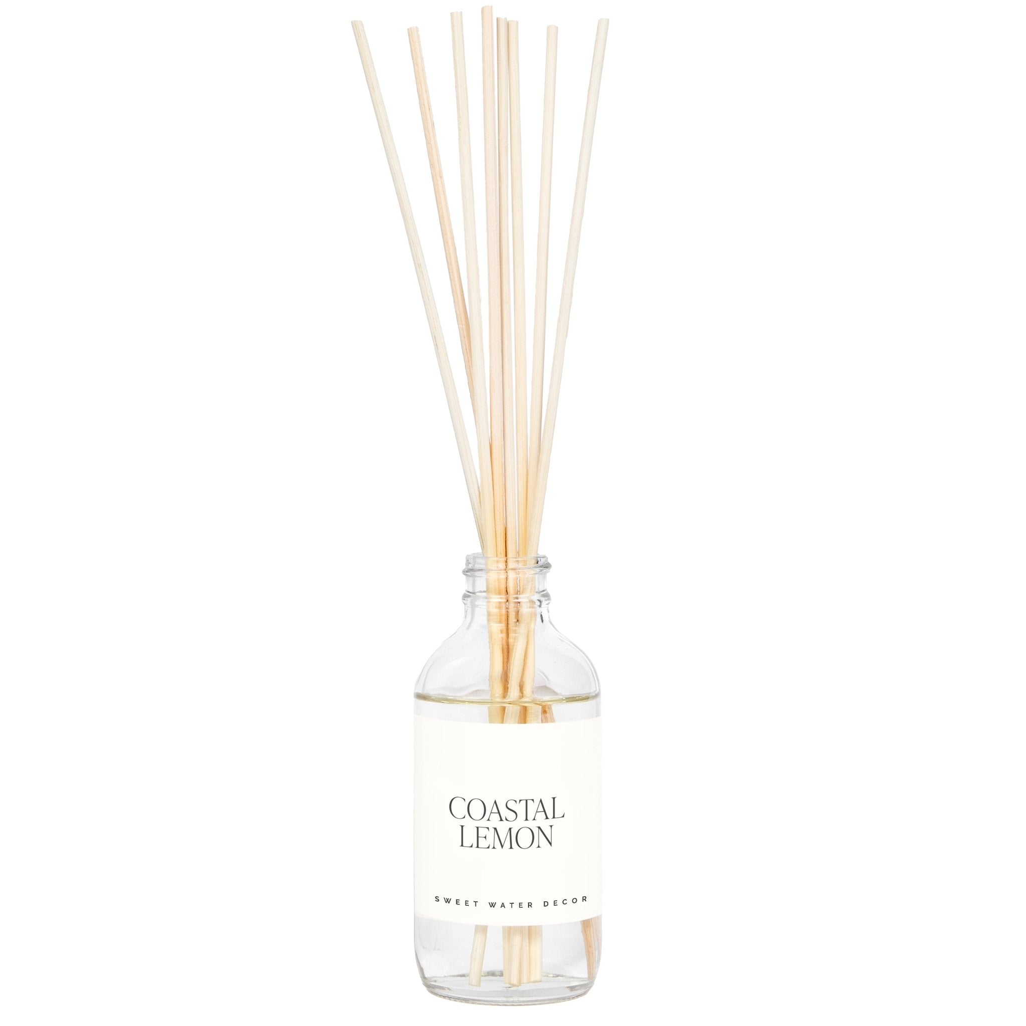 Coastal Lemon Clear Reed Diffuser - Sweet Water Decor - Reed Diffusers