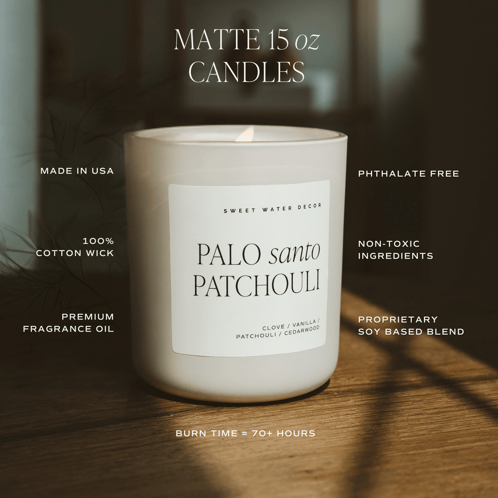 Flower Shop Soy Candle - Tan Matte Jar - 15 oz - Sweet Water Decor - Candles