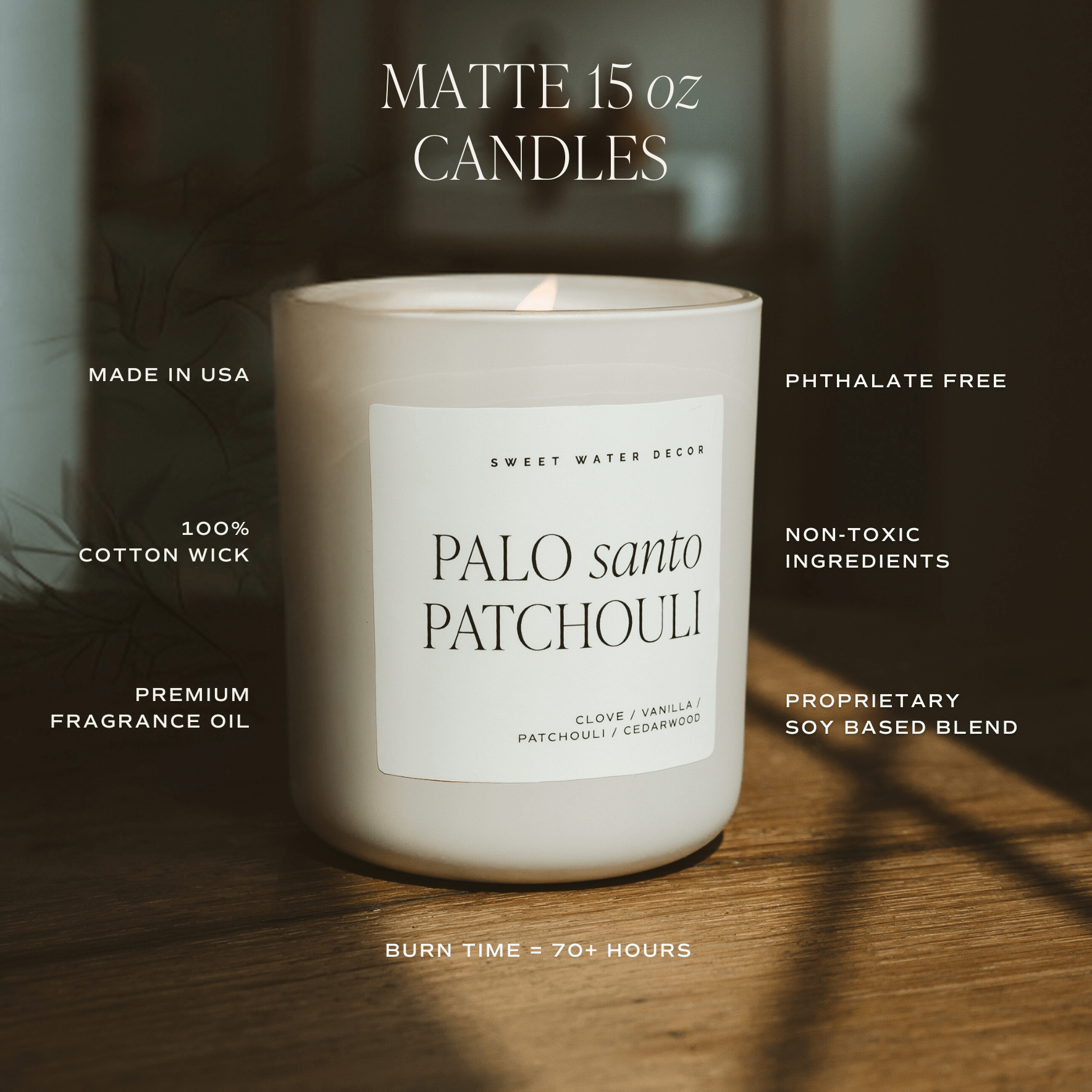 Spa Day Soy Candle - Tan Matte Jar - 15 oz - Sweet Water Decor - Candles