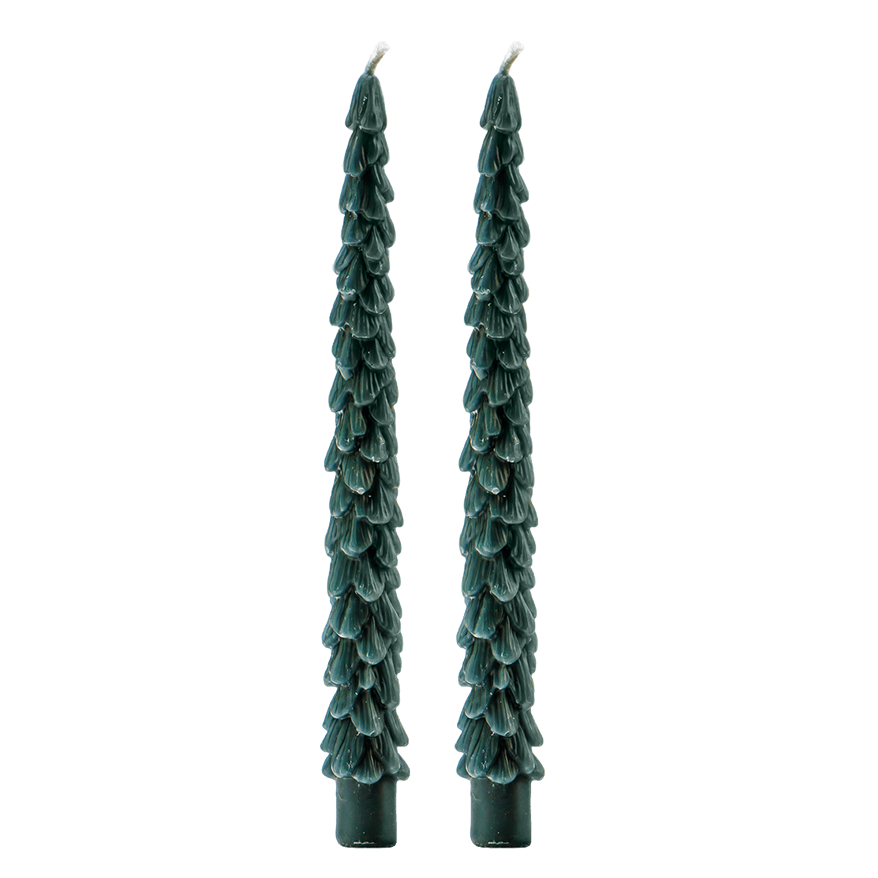 Green Tree Taper Candles - Set of 2 - Sweet Water Decor - Taper Candles