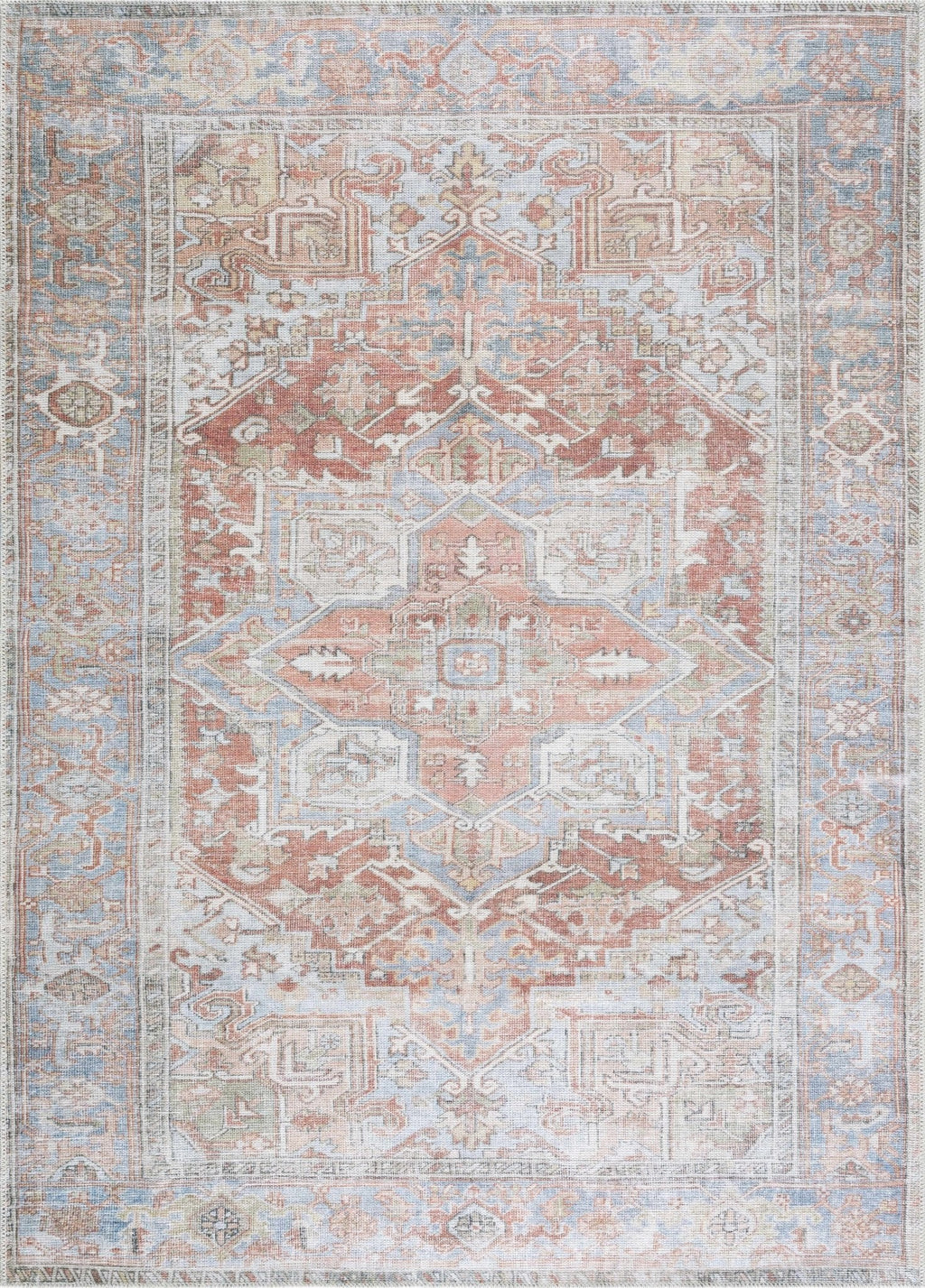 Rust Maayon Washable Rug - Sweet Water Decor - Rugs