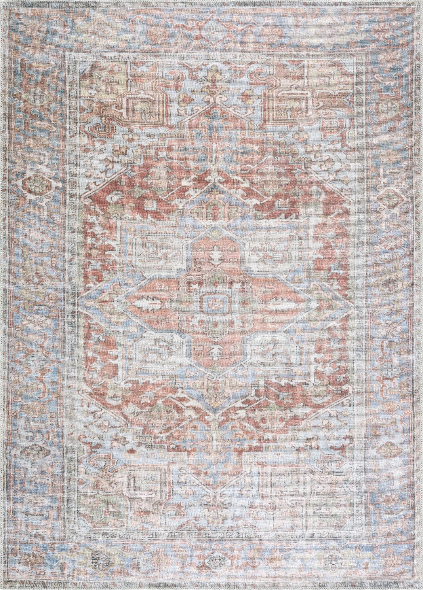 Rust Maayon Washable Rug - Sweet Water Decor - Rugs