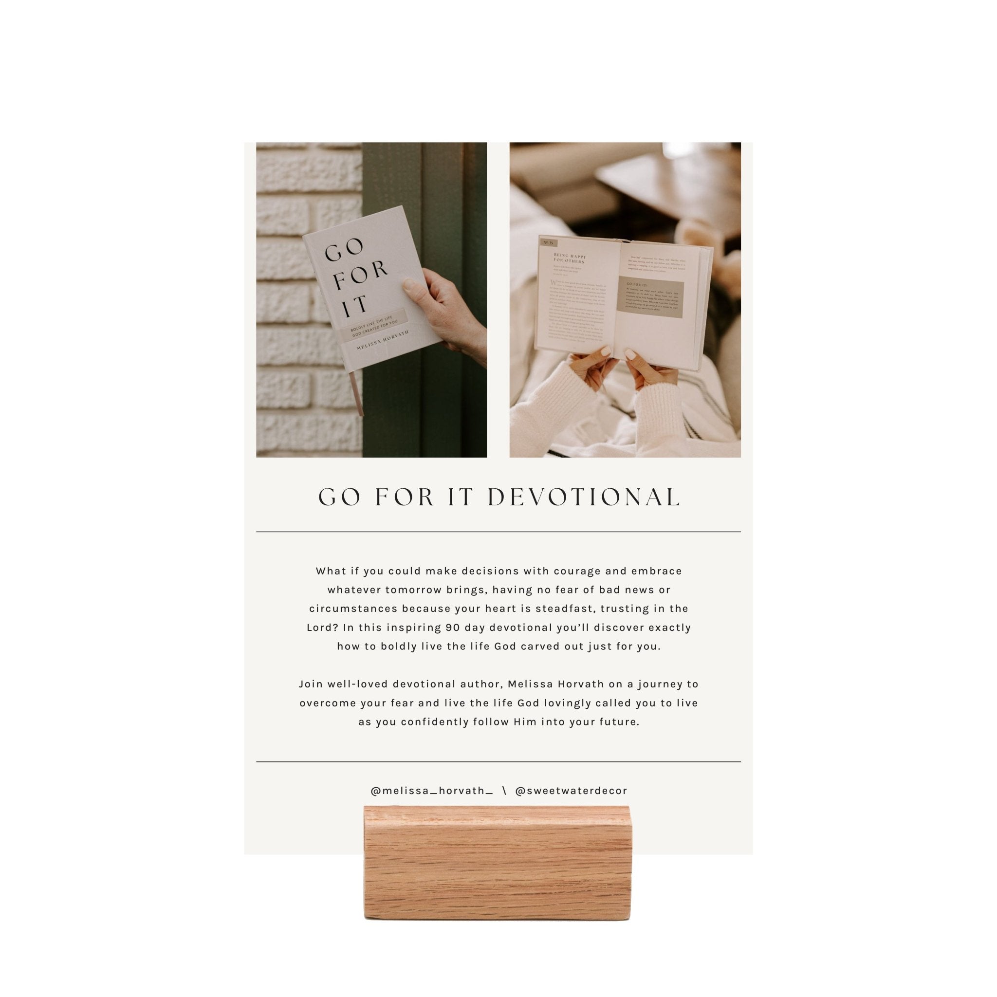 Go For It Devotional Shelf Talker + Block - Sweet Water Decor - Marketing Tools