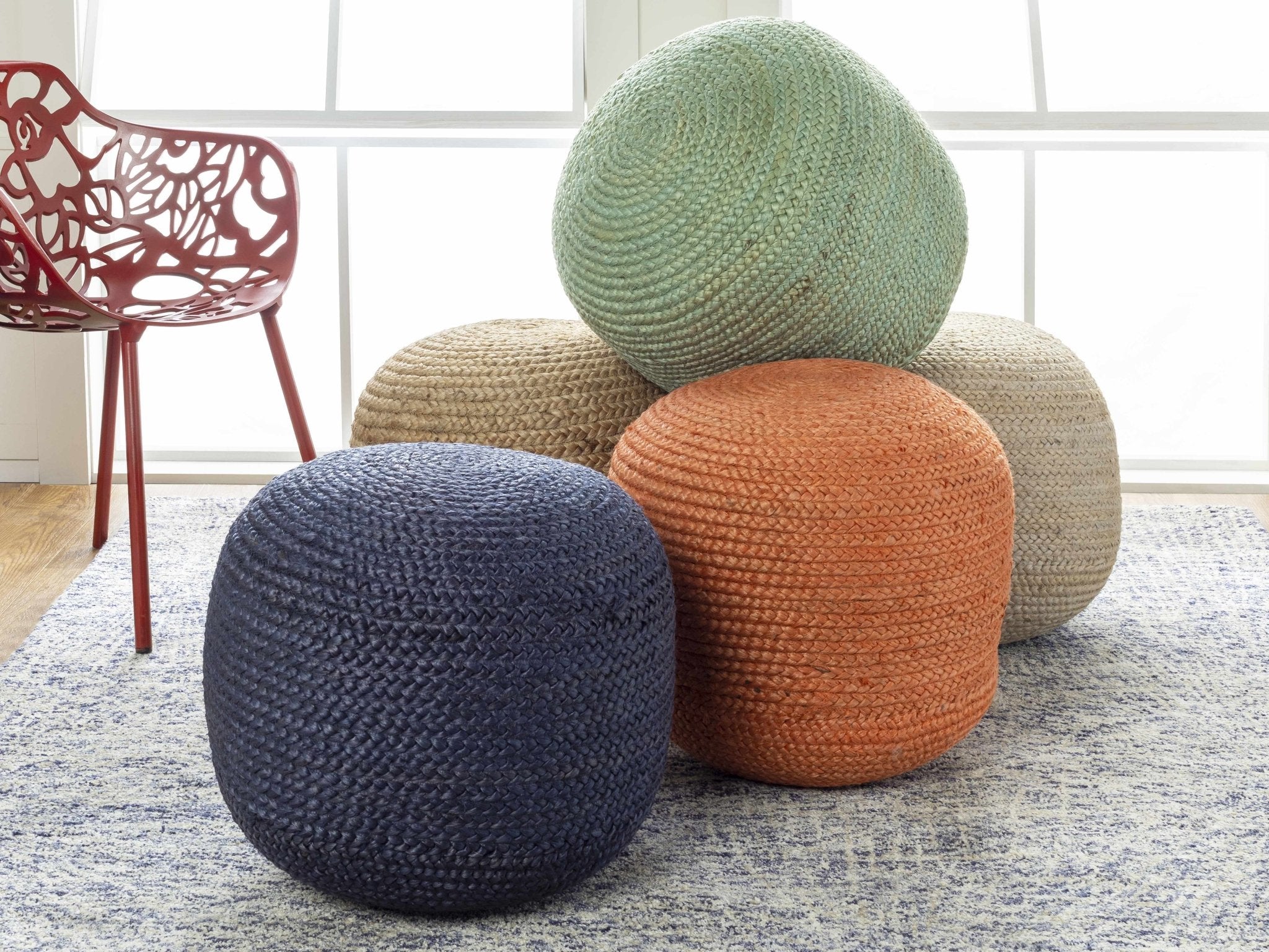 Kaumakani Jute Pouf - Sweet Water Decor - Pouf