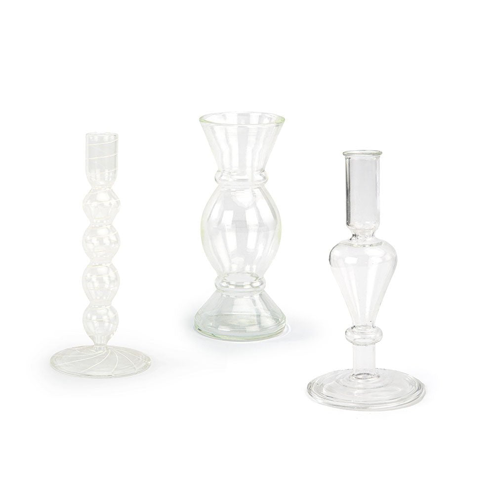 Etched Borosilicate Glass Bud Vases - Sweet Water Decor - Vases