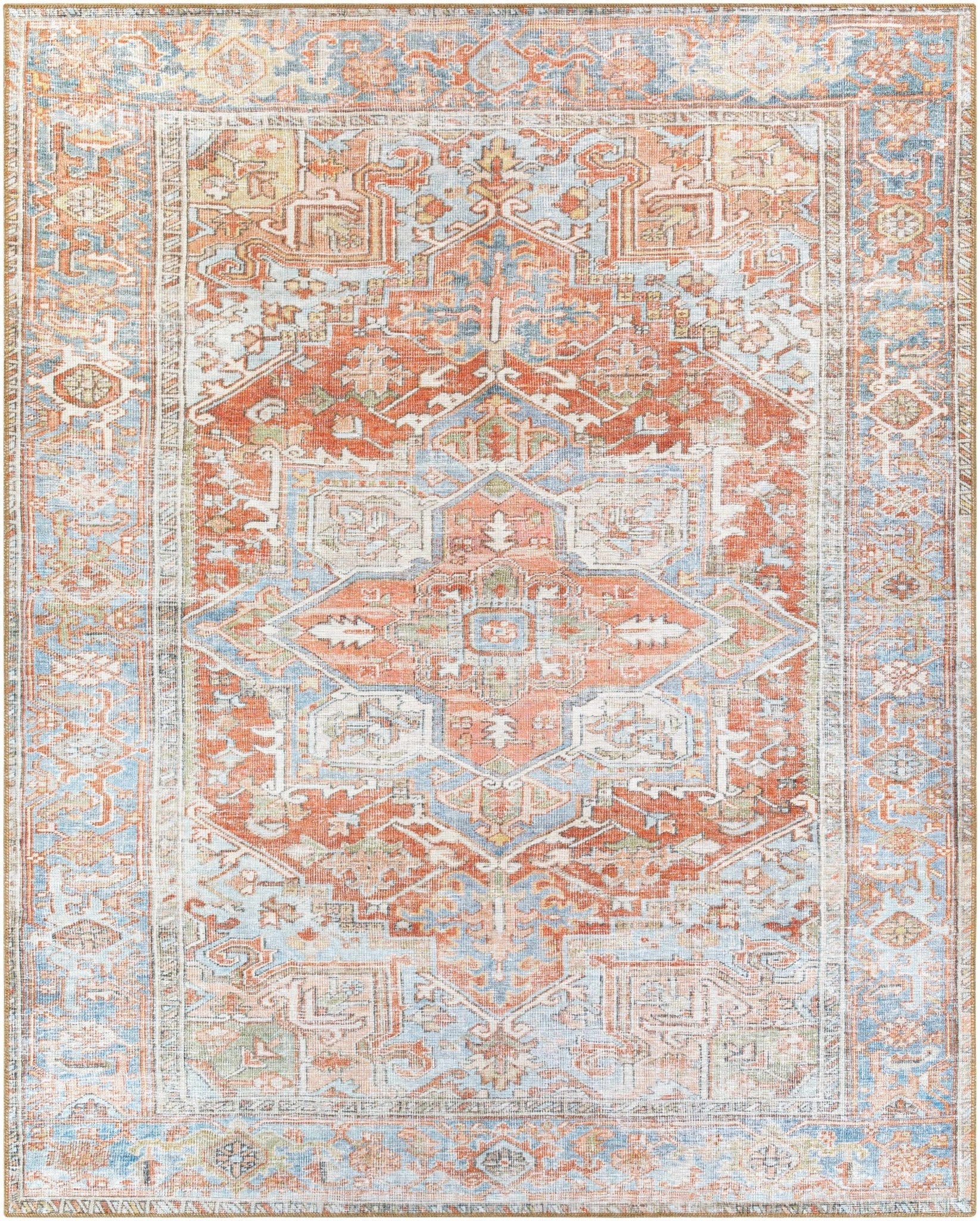 Rust Maayon Washable Rug - Sweet Water Decor - Rugs