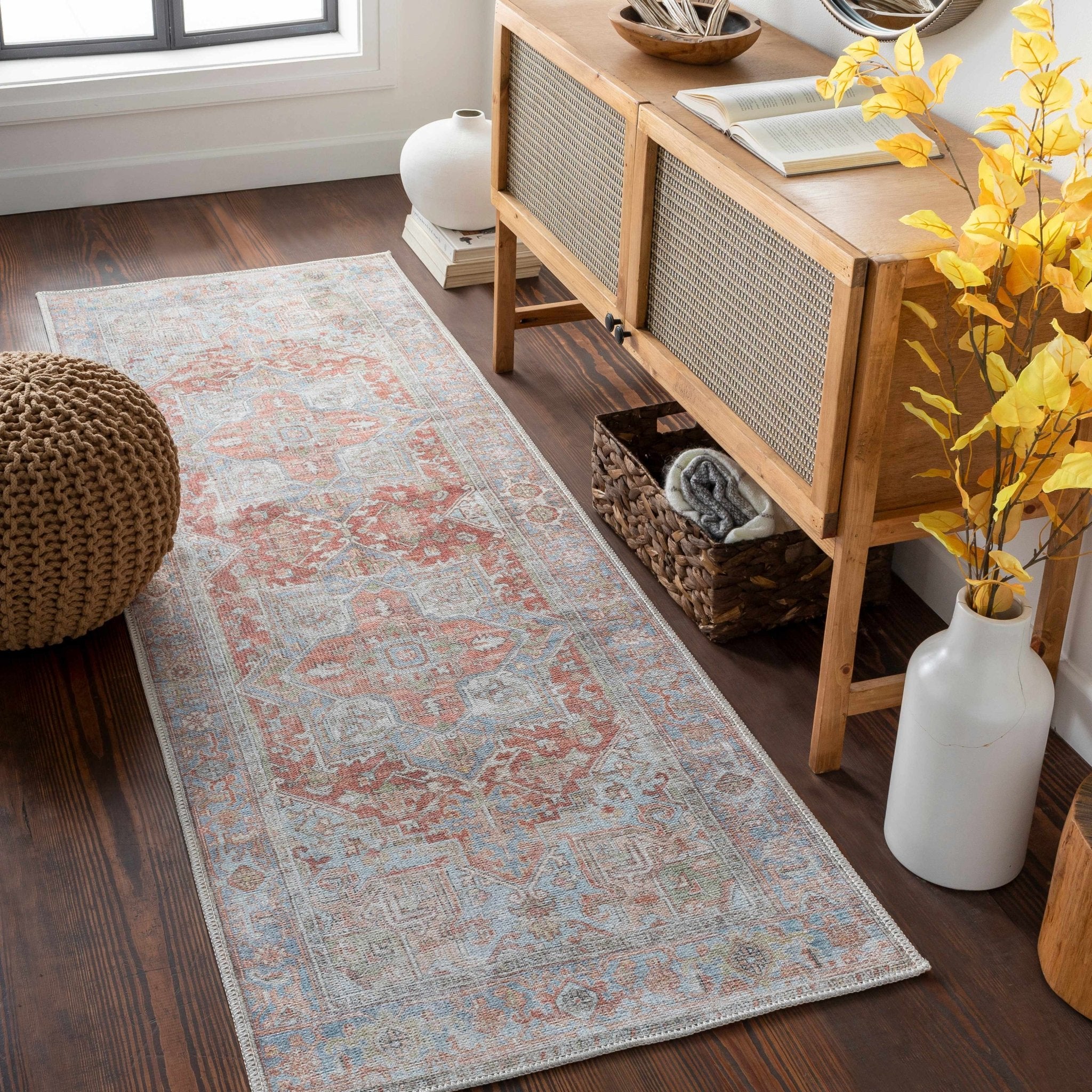 Rust Maayon Washable Rug - Sweet Water Decor - Rugs