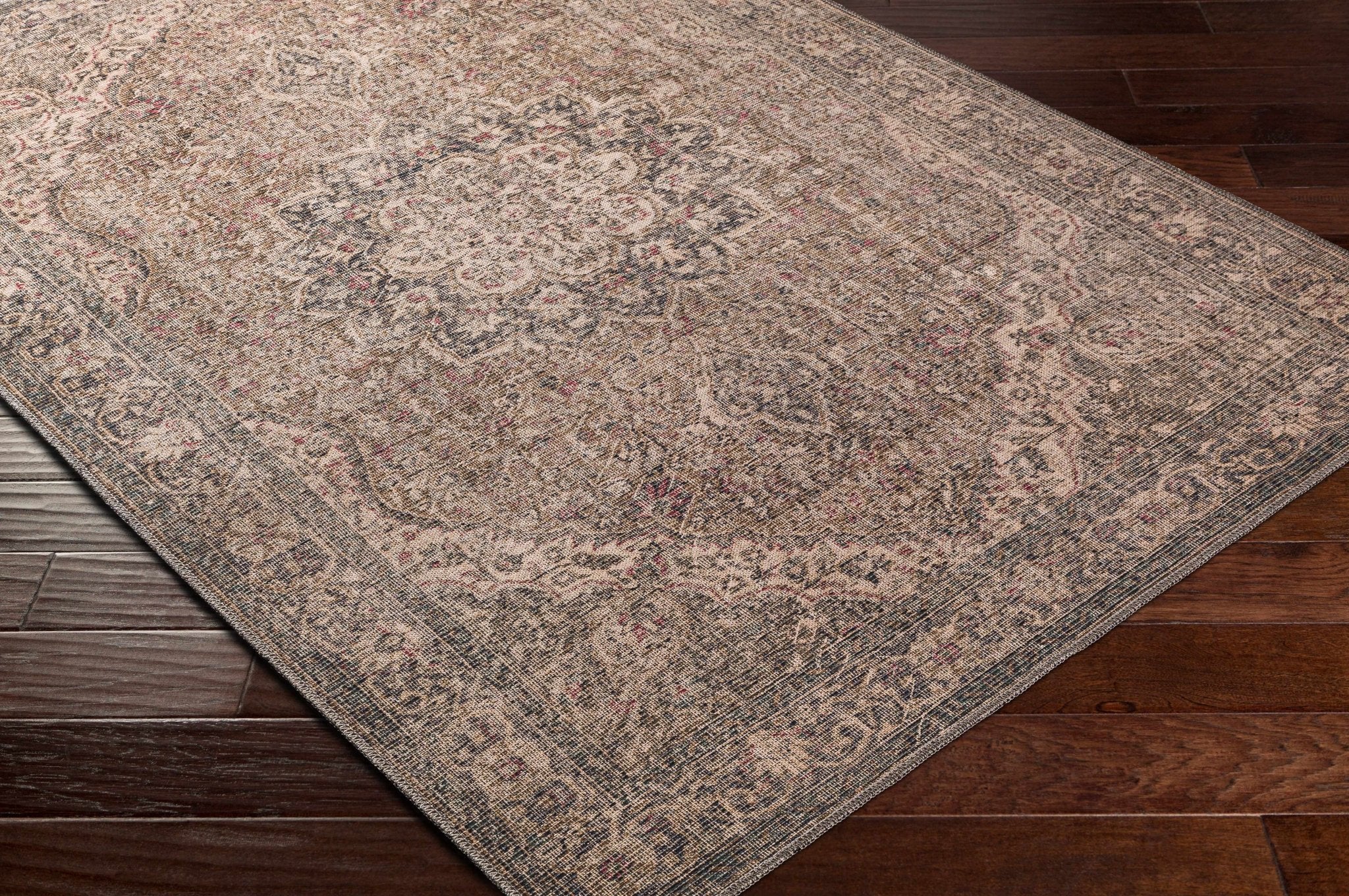 Dusty Sage Greenpoint Medallion Washable Area Rug - Sweet Water Decor - Rugs