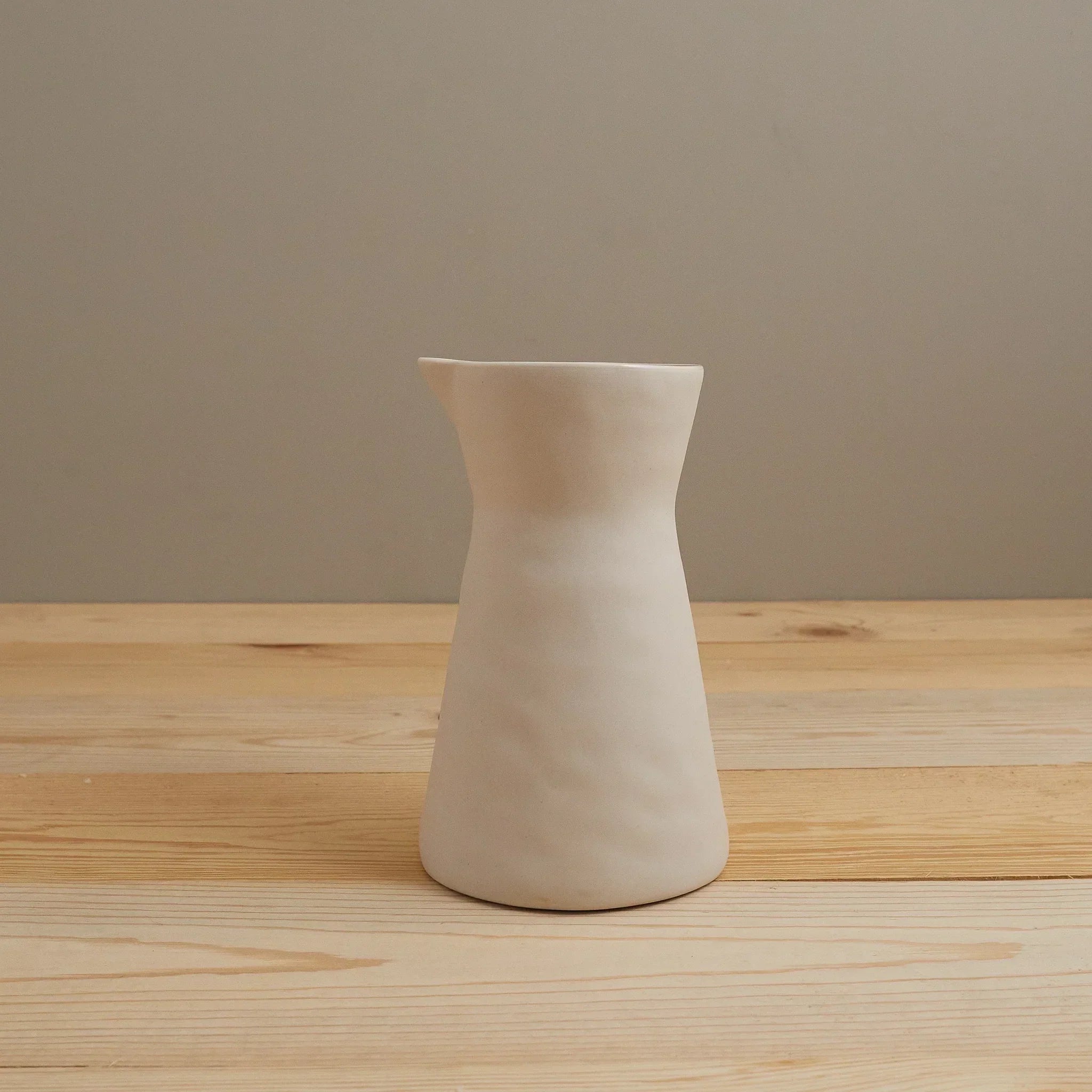 Rugueux Stoneware Carafe Pitcher in Pearl - Sweet Water Decor - Pitchers