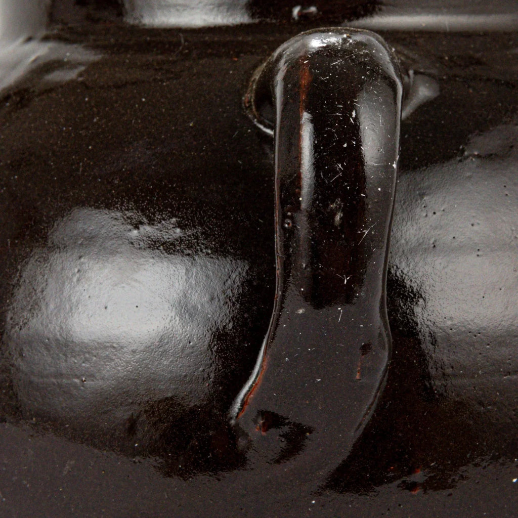 Found Black Clay Jar with Handles - Sweet Water Decor - vase