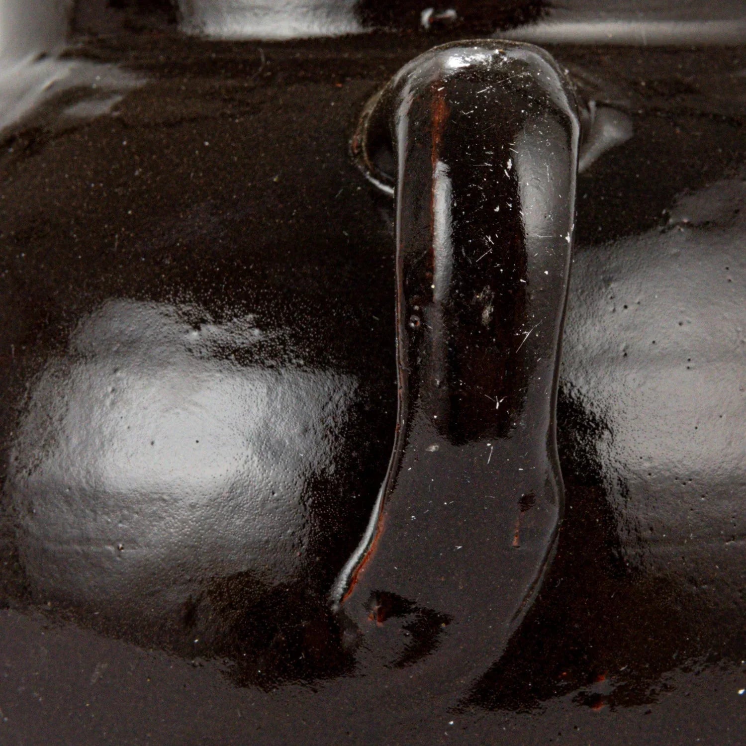 Found Black Clay Jar with Handles - Sweet Water Decor - vase