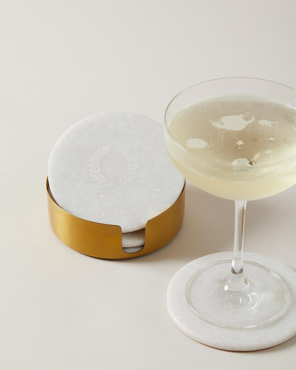 Marble Laurel Coasters - Sweet Water Decor - coasters