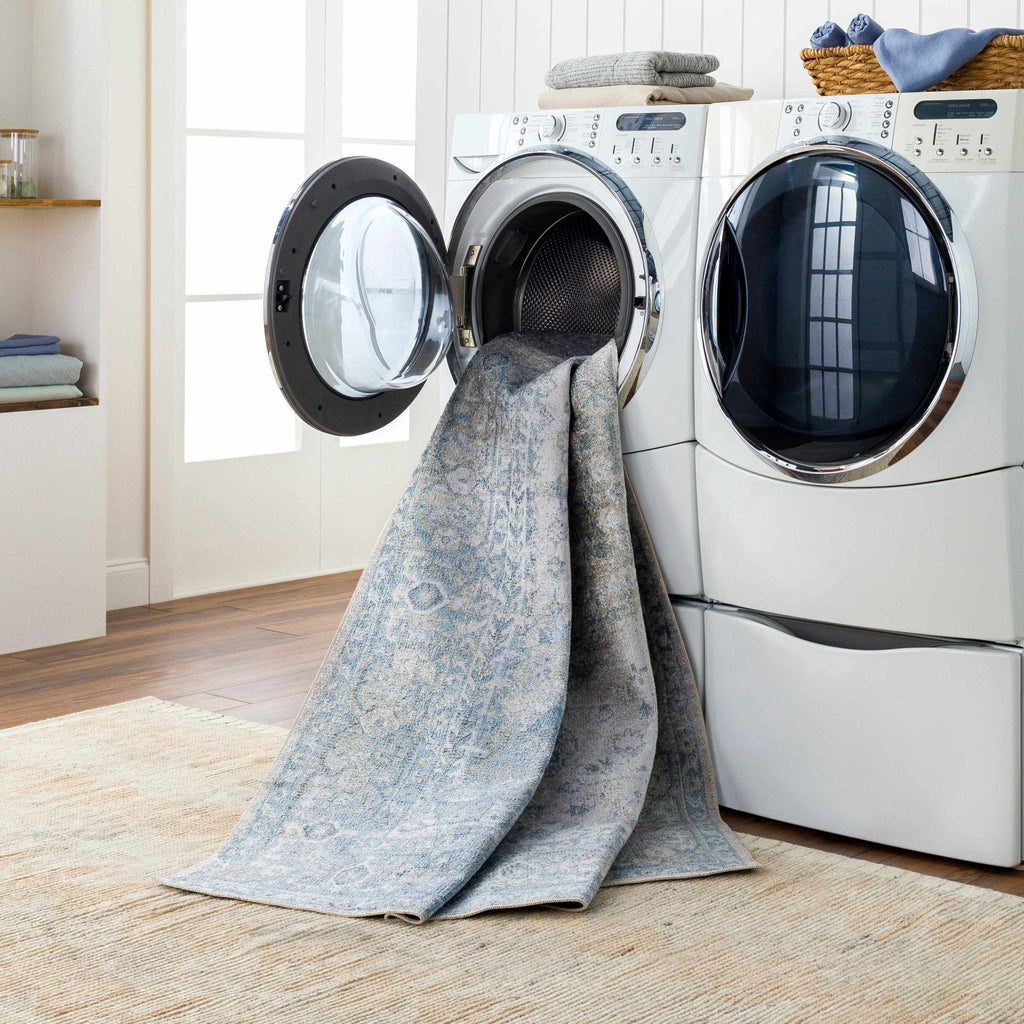 Gael Blue Washable Area Rug - Sweet Water Decor - Rugs
